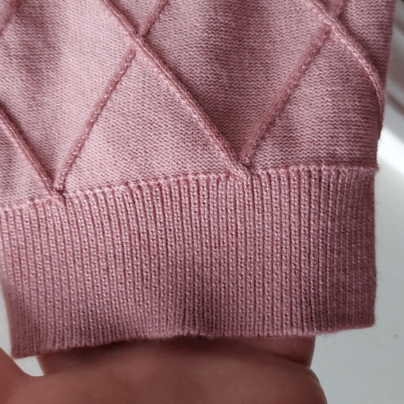 Cable & Gauge long sleeve top sweater Pink s/p - Picture 3 of 12
